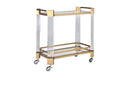 Pinnacle Bar Cart Satin Brass