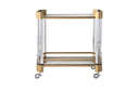 Pinnacle Bar Cart Satin Brass
