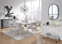 Ariel Round Dining Table - Satin Brass Accent